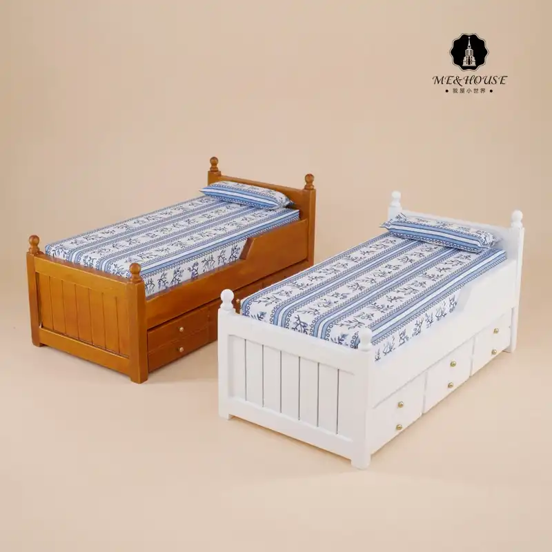 cama para casa de muñecas