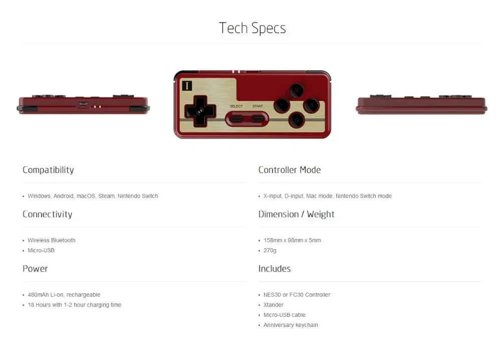 Free shipping 8BITDO FC30 Bluetooth Wireless Controller Support Switch Android MacOS font b Gamepad b font
