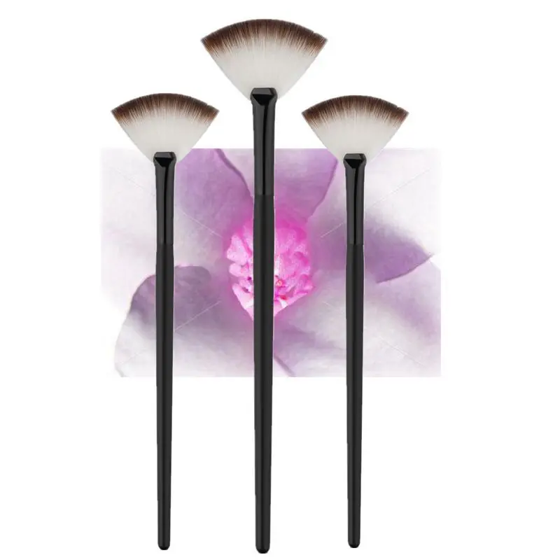 

Slim Fan Shape Makeup Brushes Powder Concealor Blending Finishing Highlighter Highlighting Professional Make up Brushes