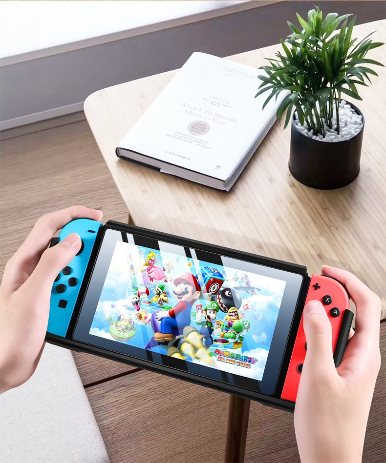 Удобный чехол для nintendo Switch TPU PC ручной эргономичный мягкий рукоятки для переключателя с 7 игровыми слотами Playstand