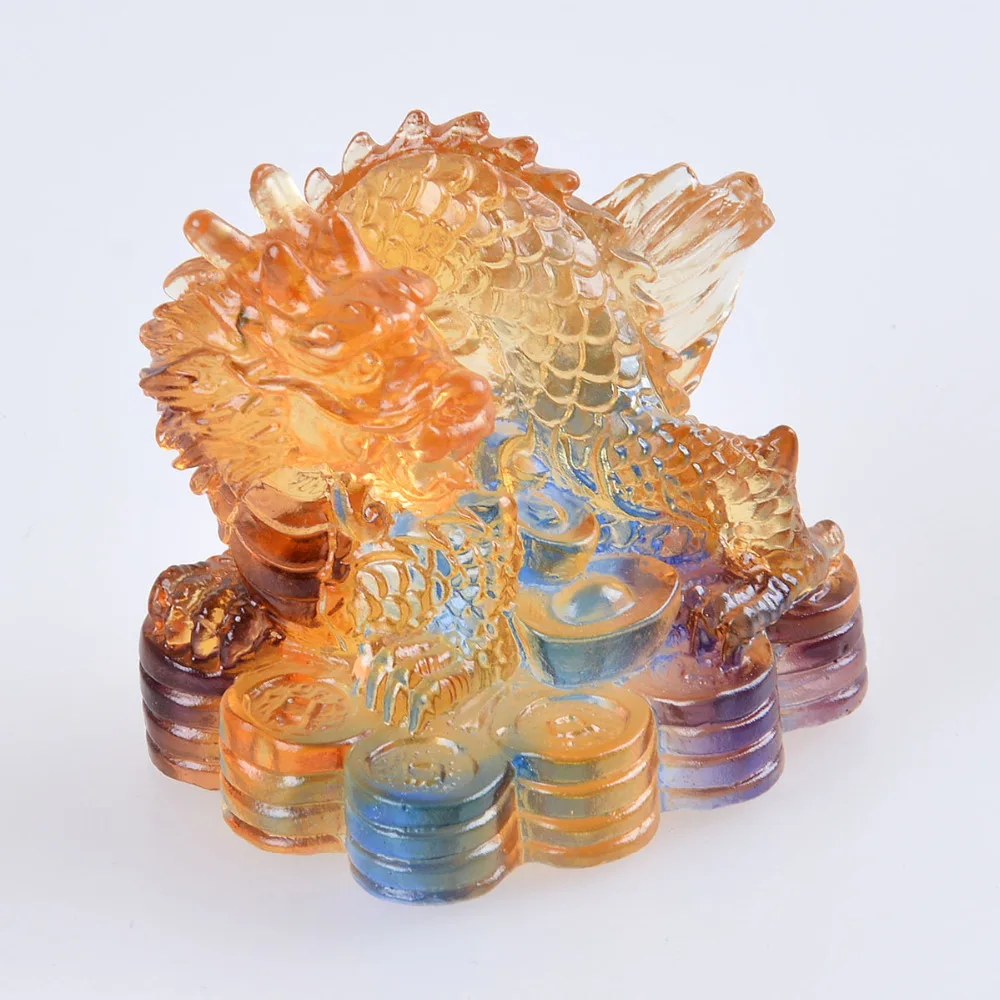 Liuli 12 знаков зодиака китайских животных дракон статуэтка Paperweight красивые
