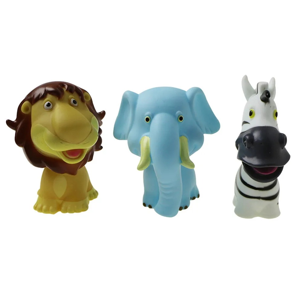 

New Bath toys for children 3pcsRubber Creatures Animals Water Toy Baby Bathroom Pool Bath Toy Accessory for Kid Funny gift Z0306