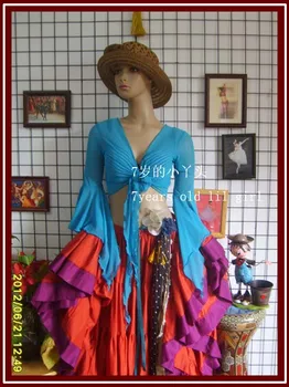 

Belly dance top Transparent thin Belly Dance 7 flare Blouse Top CE18