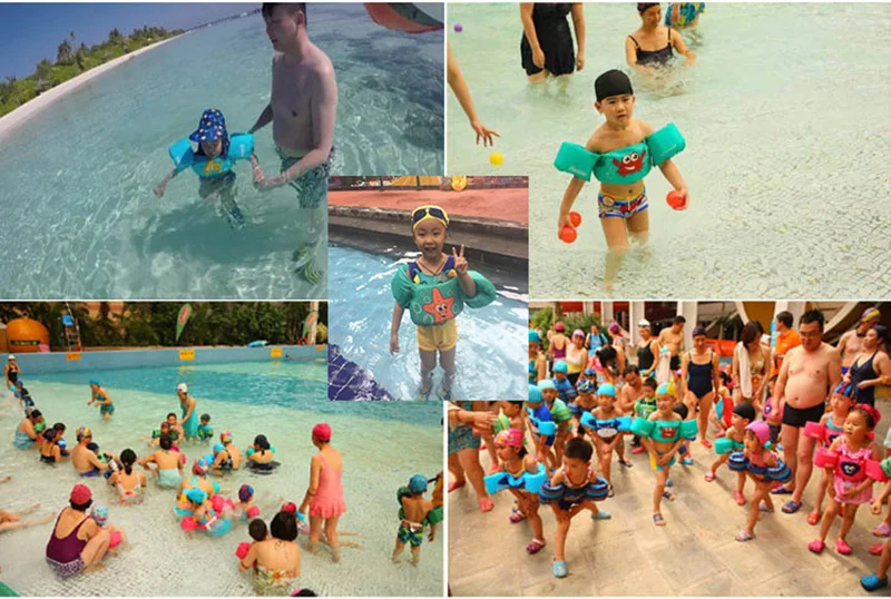 Детский поплавок с мультяшными рукавами, спасательный жилет для плавания, куртки, купальный костюм, нарукавники для плавания, надувные игрушки для бассейна, Boia Piscina