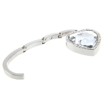 

Fashion Boutique Heart-Shape Foldable Purse Handbag Hanger Hook Holder