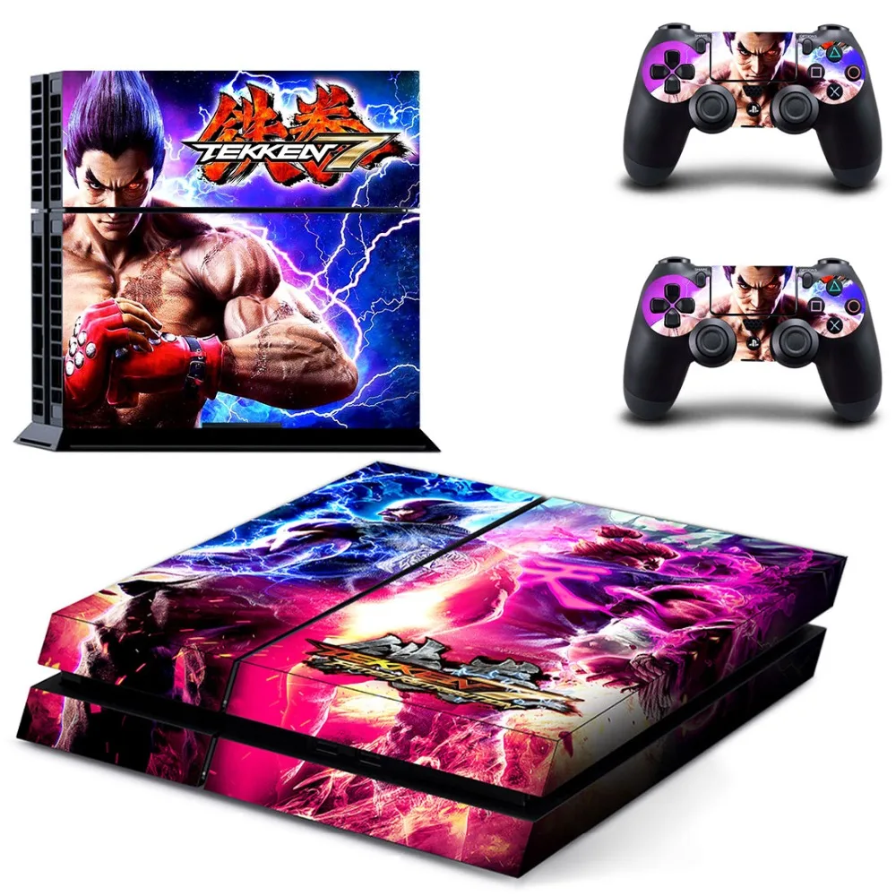 Игра Tekken 7 PS4 Кожа Наклейка виниловая для sony Playstation 4 консоль и 2 контроллера PS4 Кожа Наклейка