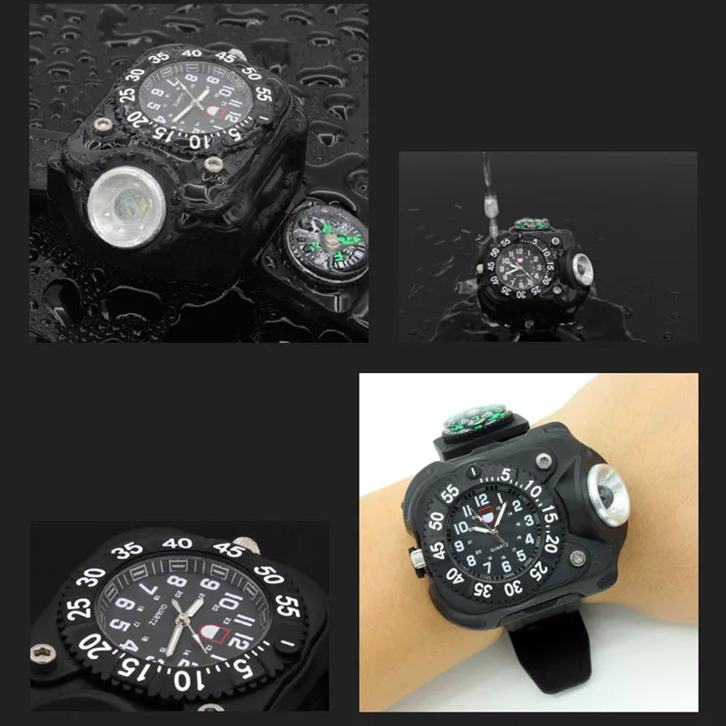 3in1 Super Bright Led Watch Flashlight Torch lights Compass Outdoor Sports Mens Fashion Waterproof Rechargeable Wrist Watch Lamp 3in1 Super Bright Led Watch Flashlight Torch lights Compass Outdoor Sports Mens Fashion Waterproof Rechargeable Wrist Watch Lamp