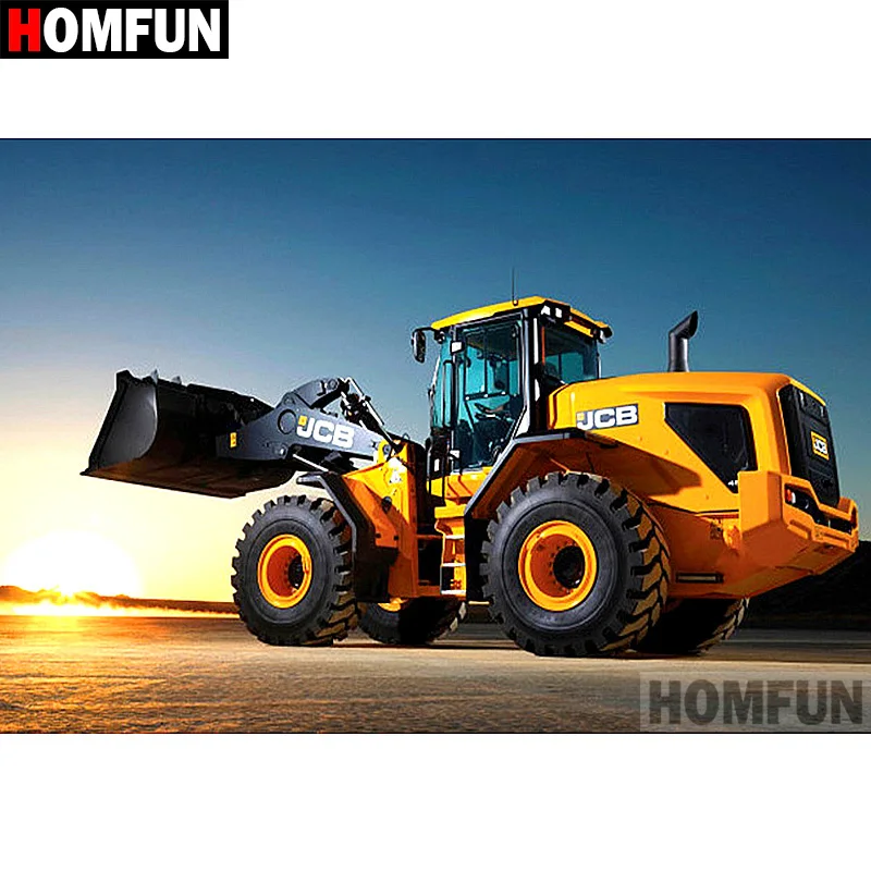 Алмазная вышивка HOMFUN A07532 5D сделай сам с квадратными/круглыми сверлами Трактор
