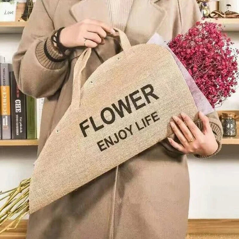 

Flower Cloth Packing Bag European Style Flower Gift Handbags Bouquet Packing Box Portable Flower Case Packaging Decoration