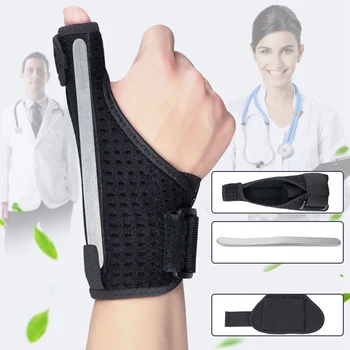 

1pc Wrist Support Thumb Cover Left / Right Hand Breathable Adjustable Compression Forearm Wrap Belt Strap Protector Gym Fitness