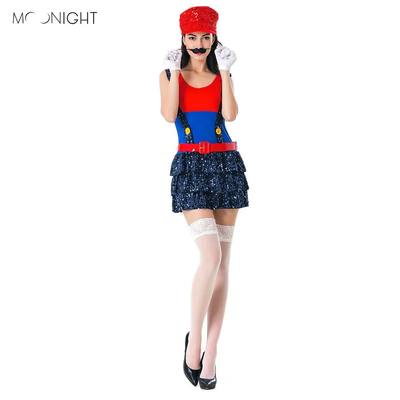 Moonight Halloween Cosplay Super Mario Bros Costume Adults