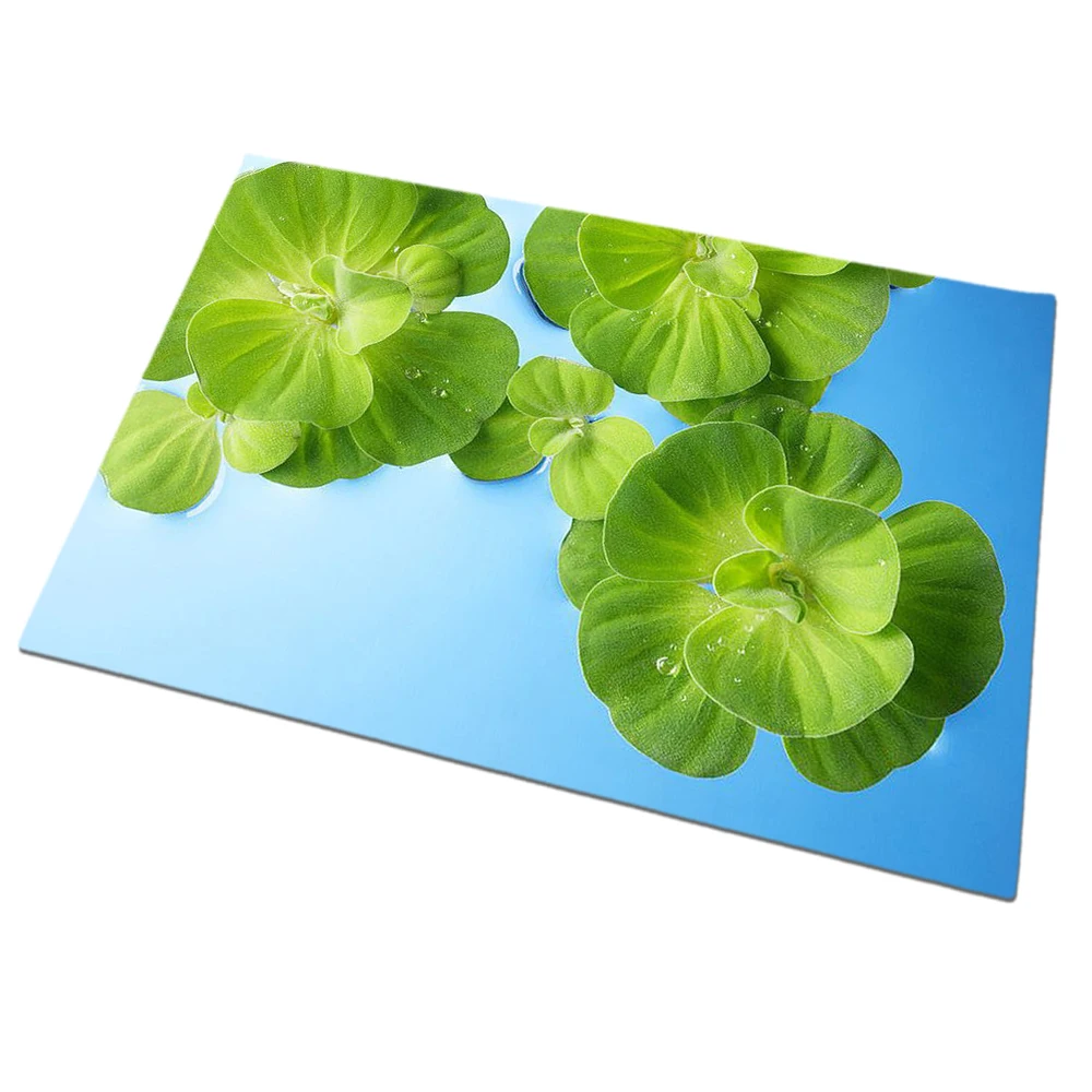 Green plant leaves mat foam natural rubber doormat Front Door Mats