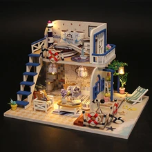 Деревянная кукла для девочек домашняя мебель Diy 3D деревянные Miniaturas собрать кукольный домик игрушки для детей подарки на день рождения