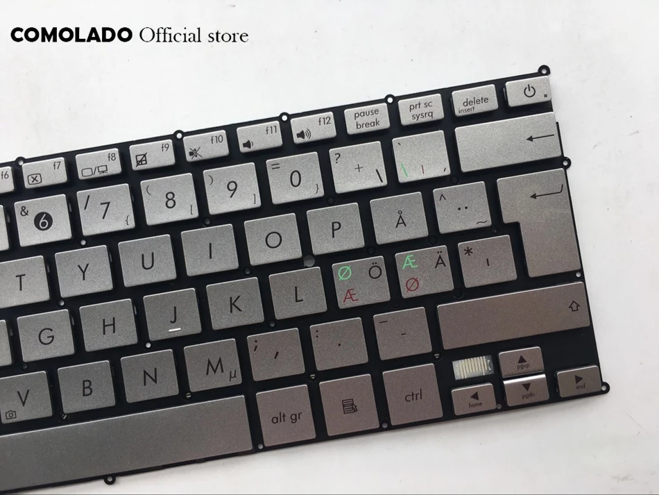 ND Nordic Keyboard for Asus Zenbook UX21 UX21E UX21A Silver without frame Laptop Keyboard ND Layout (2)