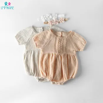 

Summer Baby bodysuit Cotton baby and toddler's Conjoined Suit Short-Sleeved Lace Baby Girl's Triangle Crawling Suit Baby Clothes