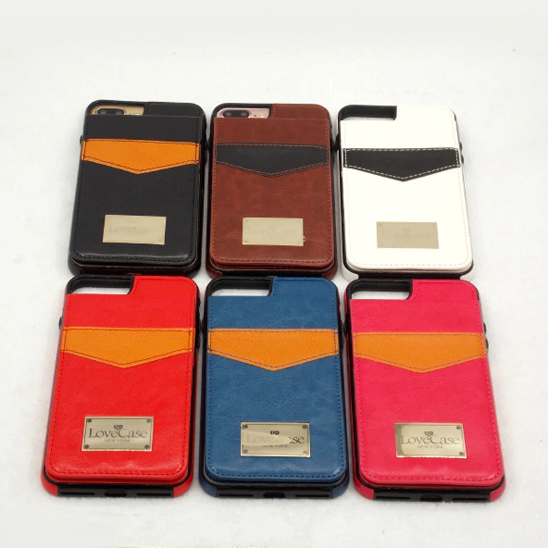 For iphone 7 Vertical Flip Card Holder Leather Case For iPhone 7 Plus 7Plus Brand Retro Cover Phone Bag Case 4.7\