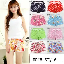 Летние женские новые стильные штаны, Пляжные штаны, эластичные Широкие штаны большого размера с принтом куклы, свободные шорты, быстросохнущие пляжные штаны