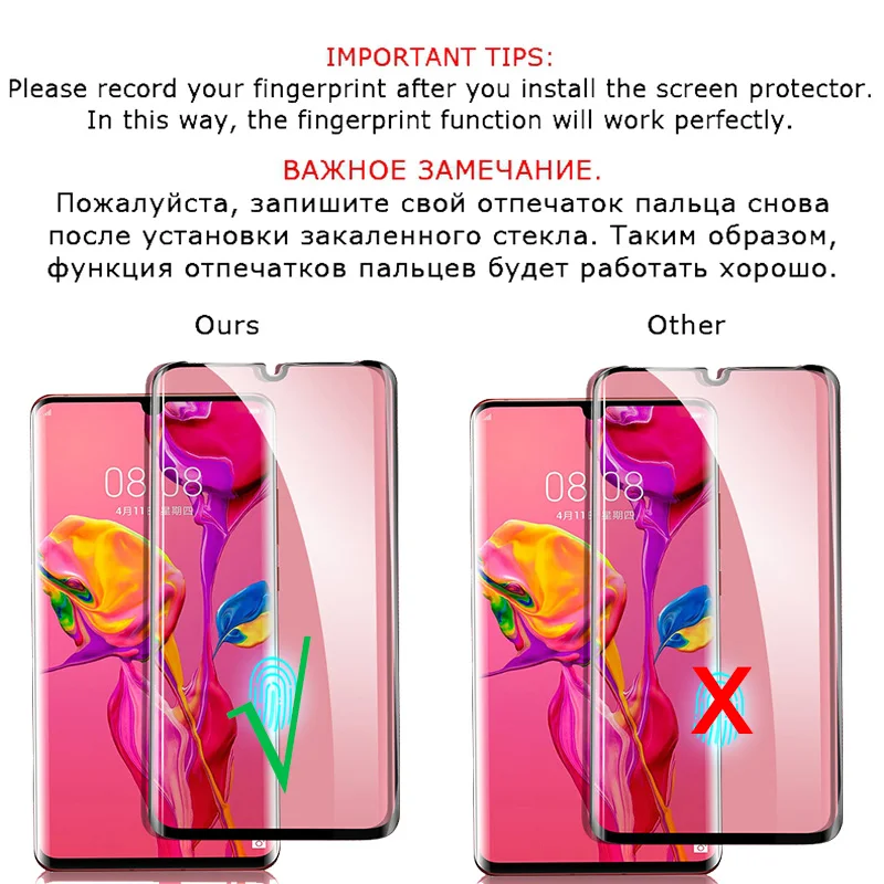 Закаленное стекло для huawei P30 Pro защита экрана 3D изогнутое Nova 4e Защитное стекло для телефона для huawei P30 Lite mate 20 Pro