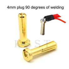 GC4015 20 шт 4,0 мм Мужской позолоченный цилиндрический Разъем для RC батареи штекер ESC