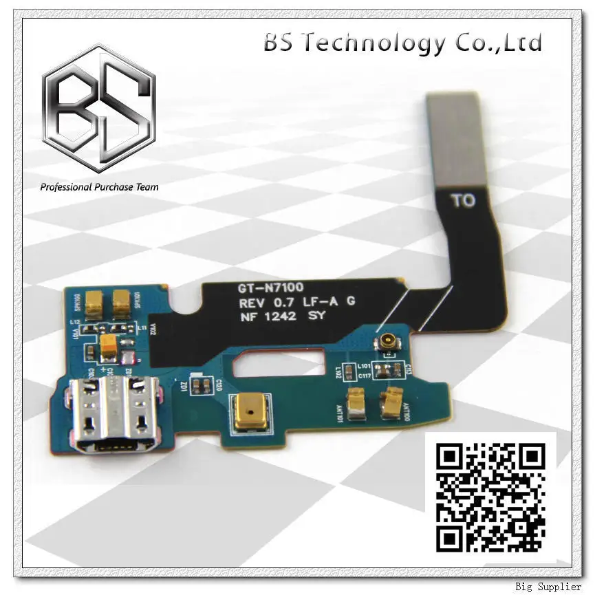 10 шт./лот разъем док-станции зарядки Порты и разъёмы гибкий кабель для samsung N7100 Note II Note2