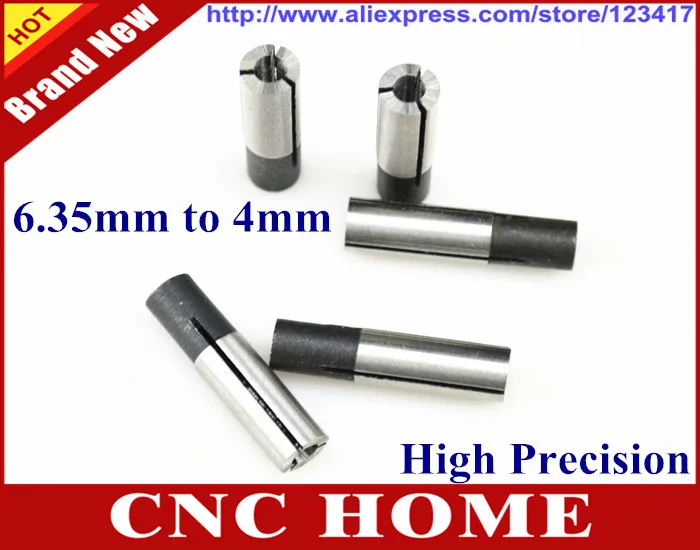 5Pcs 6mm to 3.175mm High Precision Power Collet Chuck CNC Adapter For Engraving