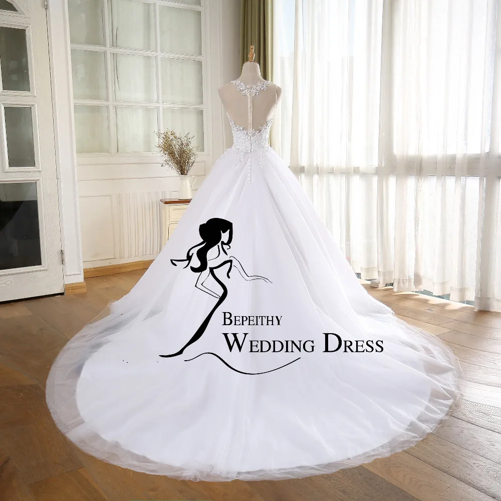 BEPEITHY бальное платье винтажное свадебное платье с жемчугом Vestido De Novia принцесса Новые свадебные платья Robe De Mariage