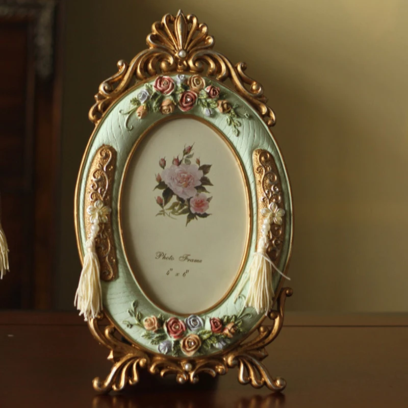 Photo Frame for Home Desktop Decoration Vintage Resin Photo Frames for