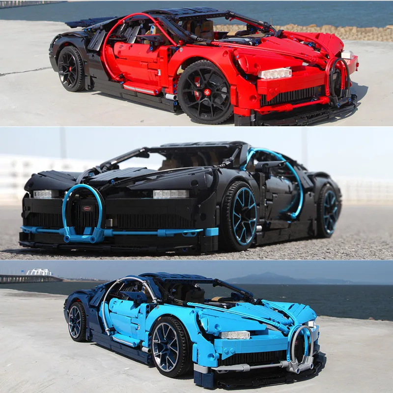 20086 20086C bugatti chiron technic rc автомобиль с светодиодный конструктором Наборы кубиков детские игрушки, совместимые с 42083