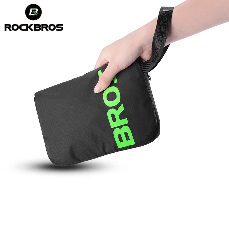 ROCKBROS طوي غير نافذ للمطر في الهواء الطلق المشي أكياس المحمولة الرياضة على ظهره التخييم الدراجات أكياس الرجال النساء حزمة السفر حقيبة أسود