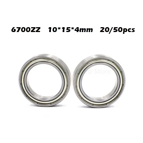 

6700ZZ Bearing ( 20/50 PCS ) 10x15x4 mm Slim Thin Section Deep Groove 6700 Z ZZ Ball Bearings 61700 ZZ 6700Z