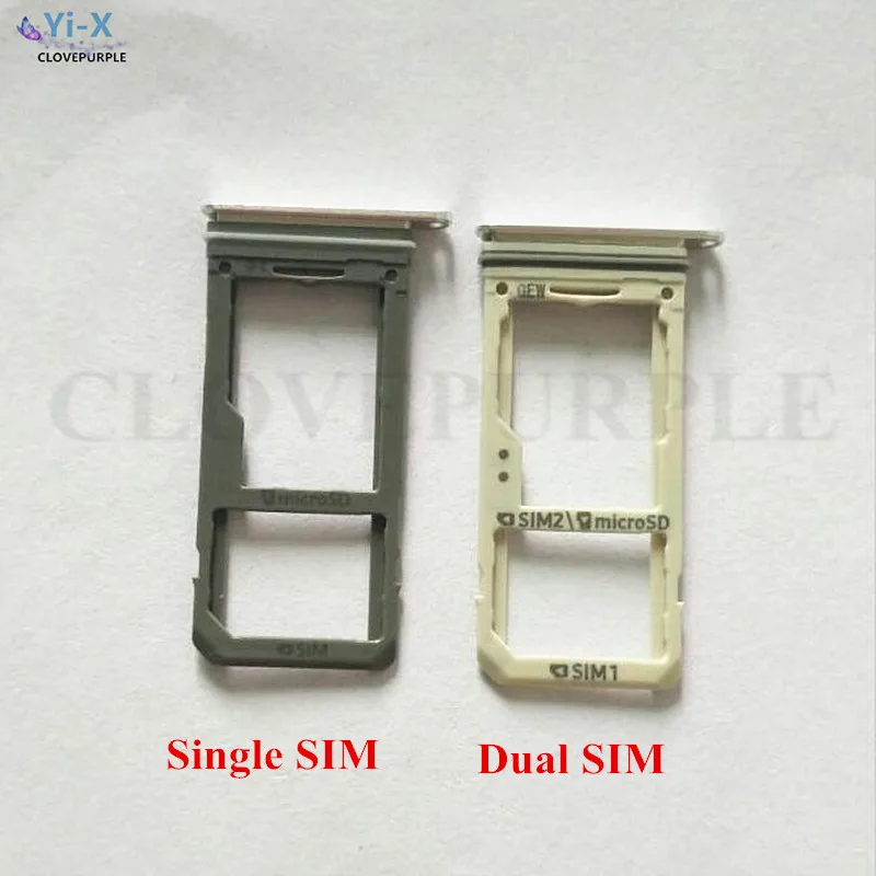 

10PCS/Lot Dual/Single SIM Card Slot SD Card Tray Holder Adapter for Samsung Galaxy S8 G950 S8 Plus G955 Repair Parts