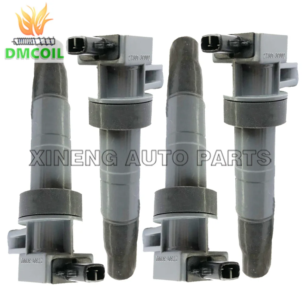 

4 PCS IGNITION COIL FOR HYUNDAI GENESIS SONATA V SANTA FE II KIA CARENS III SORENTO 2.0L 2.4L 3.3L 3.8L V6 (2005-) 27301-3C000