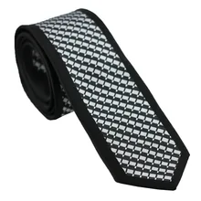 Coahella Ties клетчатый Серебряный галстук с черной каймой дизайн шейный платок из микрофибры тощий галстук 6 см