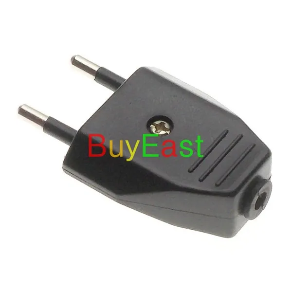 

10 x European EU CEE 7/16 Type C Rewireable Power Plug Black Color