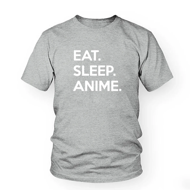 

Eat Sleep Anime Funny Slogan Printed T-Shirt Women Clothes Harajuku Black White Tee Shirt For girl Punk Casual T Shirt Femme top