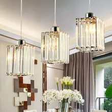 Modern Led Pendant Lights Loft For Kitchen Dinning Room K9 Crystal Lamps Hanglamp Hanging Light Fixture Home Table Loft Decor lukloy nordic gold ball modern pendant ceiling lamps loft for the kitchen led pendant lights hanglamp hanging light fixture