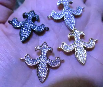 

free ship--6pcs 20-35mm Top Quality Micro Crystal Pave Diamond Jewelry Spacer Animals gunmetal Jewelry Focal beads