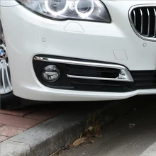 Хромированный автомобильный Стайлинг, передний противотуманный светильник, лампа для бровей, полоса для век, накладка, декоративная наклейка для BMW 5 серии F10 F18, аксессуары