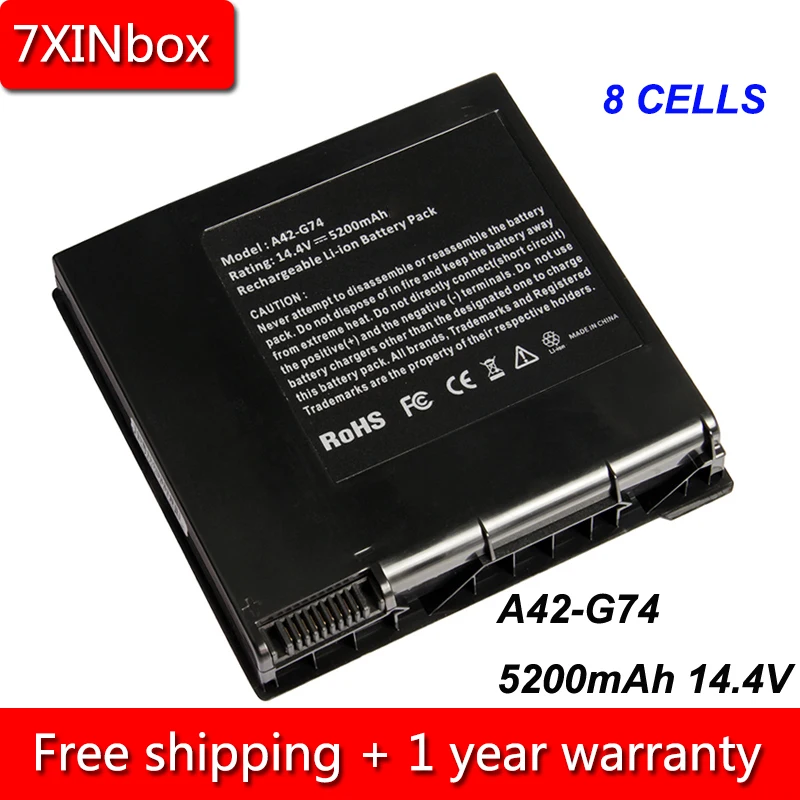 Аккумулятор 7XINbox 8 5200 мАч 14 4 В для ноутбука Asus G74 G74J G74JH G74S G74SW G74SX серия