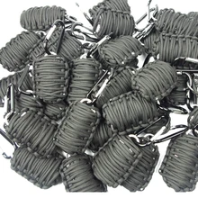 EDC GEAR Carabiner Grenade 550 Paracord Survival Kit Fishing Kit with Fire Starter and Sharp Eye Knife