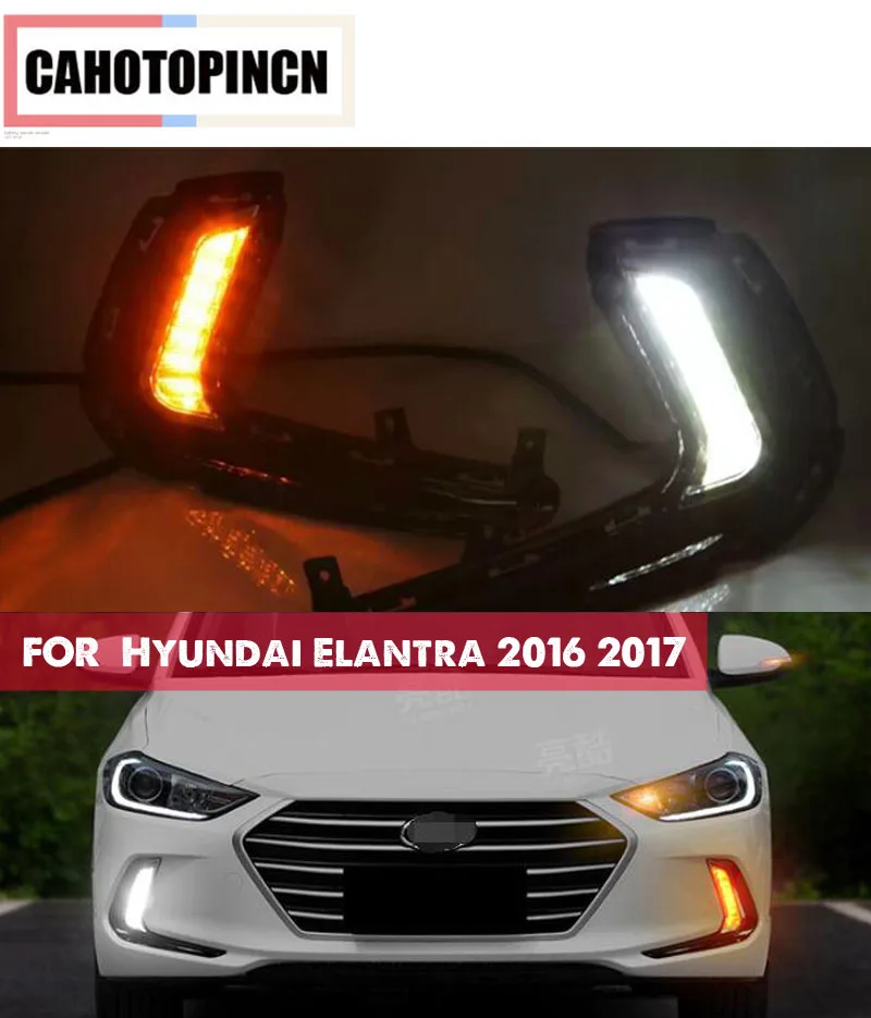 For Hyundai Elantra 2016 2017 Led DRL Daytime Running Lights Fog lamp