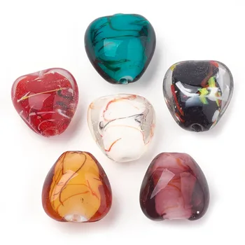 

Pandahall 100pc Handmade Lampwork Heart Beads Mixed Color DIY Jewelry Accessories Finding Making Necklace Bracelets Anklet