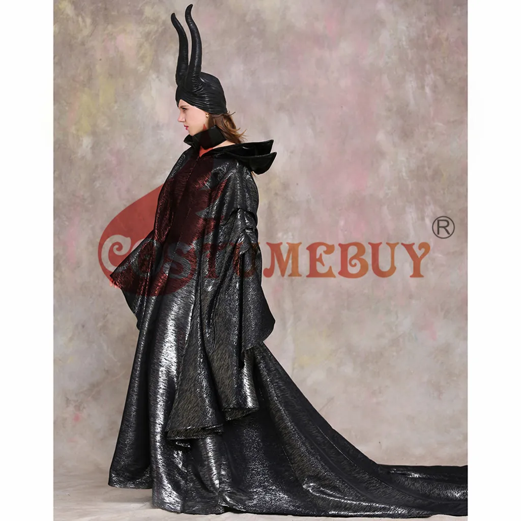 CostumeBuy малефисент фильм злая королева косплей черная ведьма нарядное платье женские вечерние платья наряды на Хэллоуин