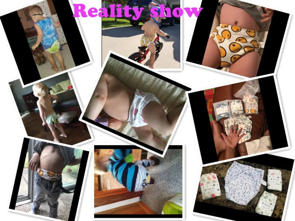 Calças de Treinamento Bebê Potty Crianças Fralda Reutilizável Fraldas Lavável Algodão Aprendizagem Calças Roupa Interior Frete Grátis 2 Cheap Fraldas