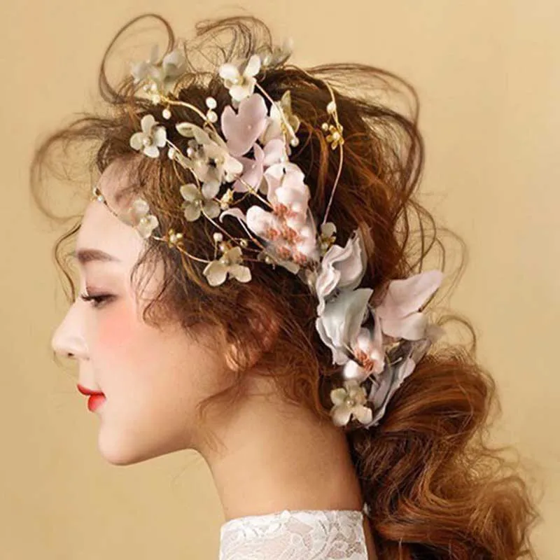 New Hair Jewelry Hot selling Colorful Flower Handmade Feather Hair