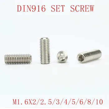 

200PCS M2 M2.5 M3 DIN916 Stainless Steel Allen Head Hex Socket Set Screw Grub Screw with cup point