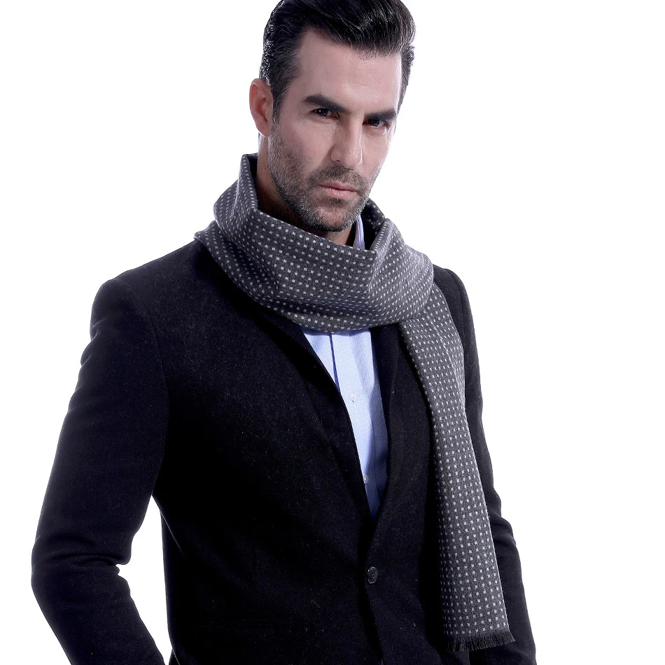 Модные европейские шарфы, мужской зимний теплый шарф, шаль, деловое шерстяное пальто, мужской клетчатый шарф Sjaal