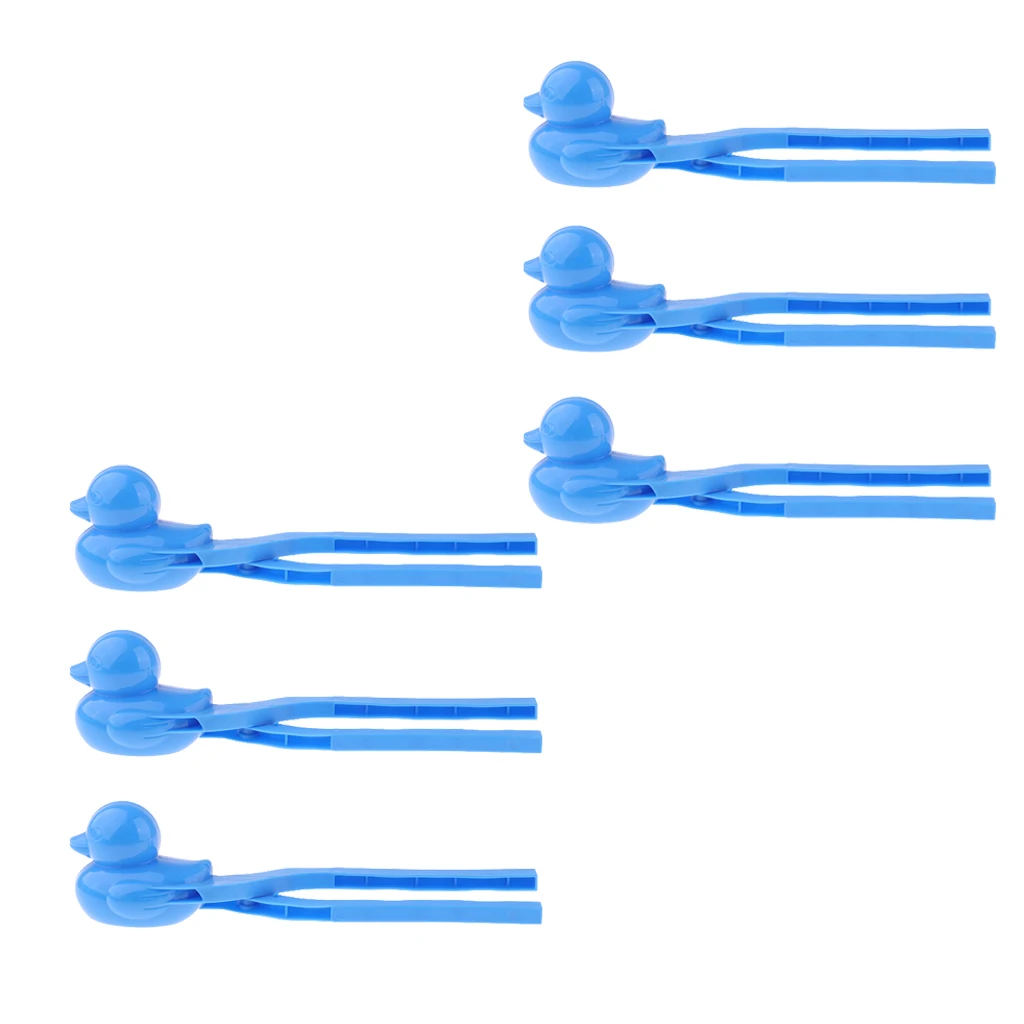 MagiDeal 6pcs Duck Shape Snowball Clip Ball Maker Snow Mold Outdoor Sports