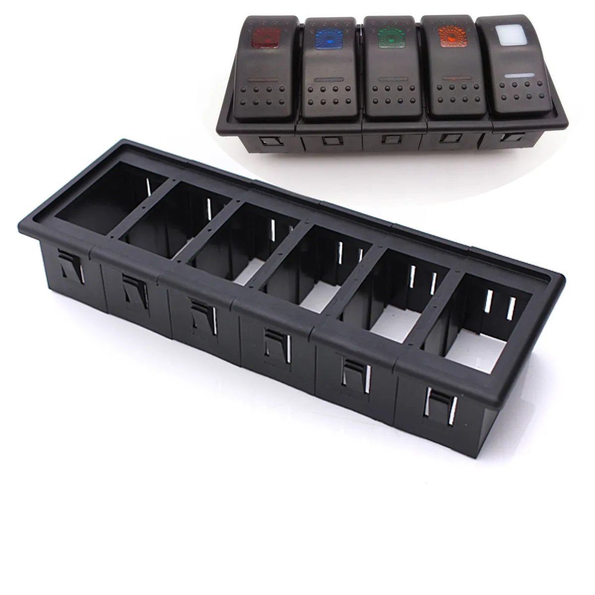 

6x Auto Boat Car Rocker Switch Clip Panel Patrol Holder Housing ARB Carling 6X6 Waterproof