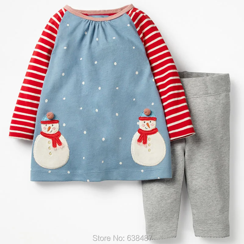 

Girls Dress Leggings Pants 2pc Children Suit Brand New 2019 Baby Girl Clothes Sets 100% Combed Cotton Bebe Kids Cartoon Outfits